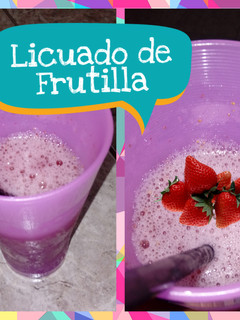 Una foto de Licuado de frutilla
