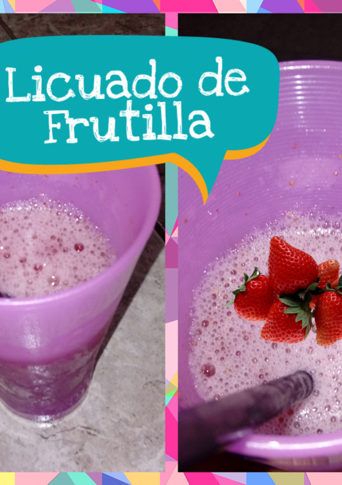 Una foto de Licuado de frutilla