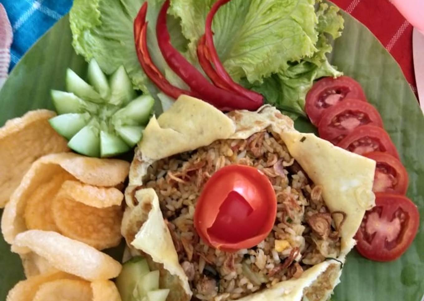Nasi goreng selimut ati ampela