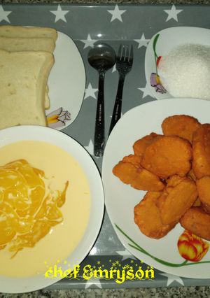 A picture of Akara/Bean cake.
