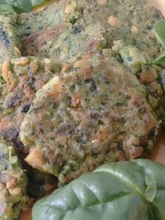 Una foto de Tortitas de espinacas con Agua de Mar