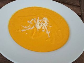 Crema de calabaza especial, con zanahoria, jengibre y naranja