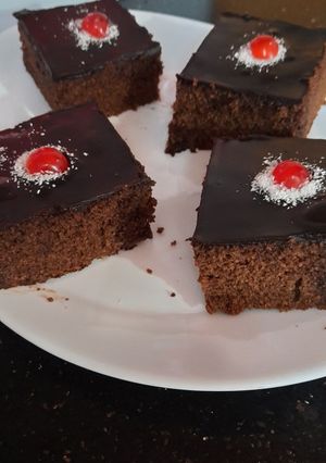 صورة لوصفة بسبوسة الشوكولاتة 🍫🥮😋💯