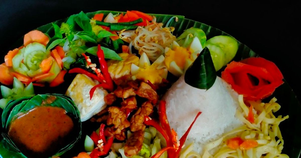 237) tumpeng mini (nasi pecel)