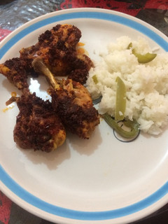 Una foto de Pollo adobado en seco en olla de presión