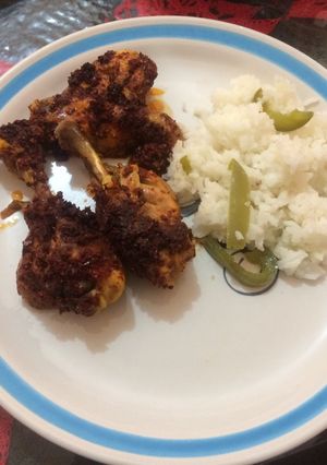 Una foto de Pollo adobado en seco en olla de presión