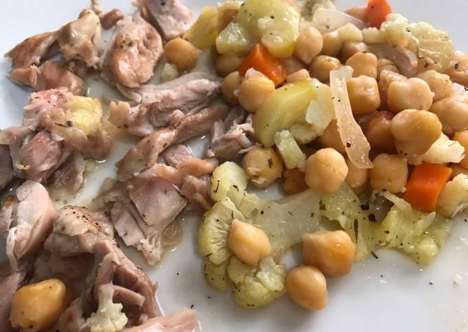 Pollo al horno con verduras y garbanzos Receta de Lucia- Cookpad