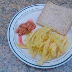A picture of Homemade chips.