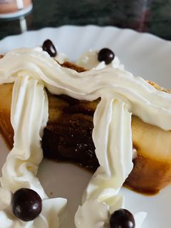 Una foto de Pudín de galletas y almendra