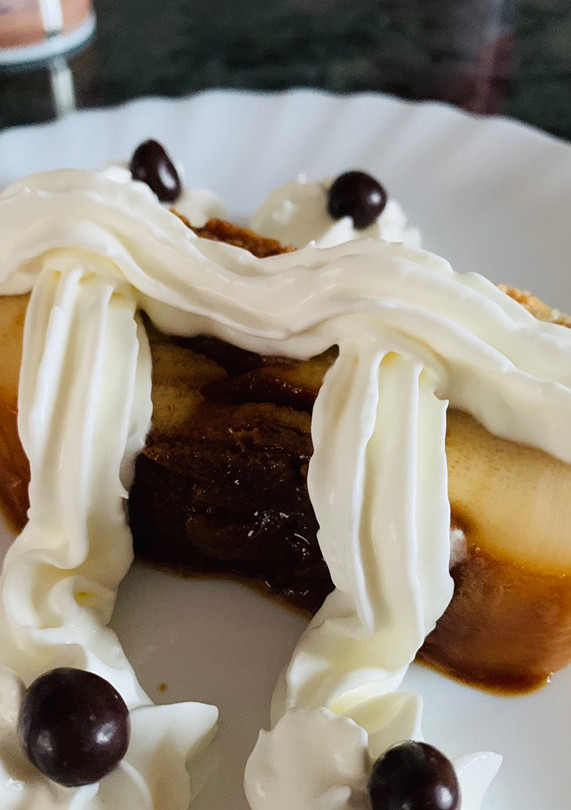 Una foto de Pudín de galletas y almendra