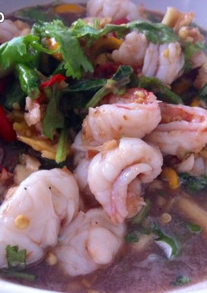 รูปของ ~น้ำพริกกะปิกุ้งสดใส่มะอึก~