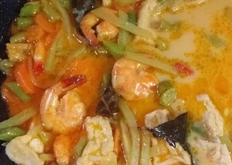 Bumbu memasak Sayur Labu Udang Tahu, Enak