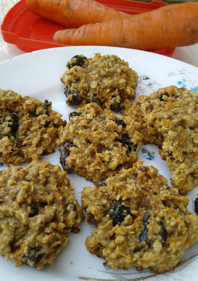 Una foto de Galletas de zanahoria y avena, sin manteca o mantequilla, sin huevo