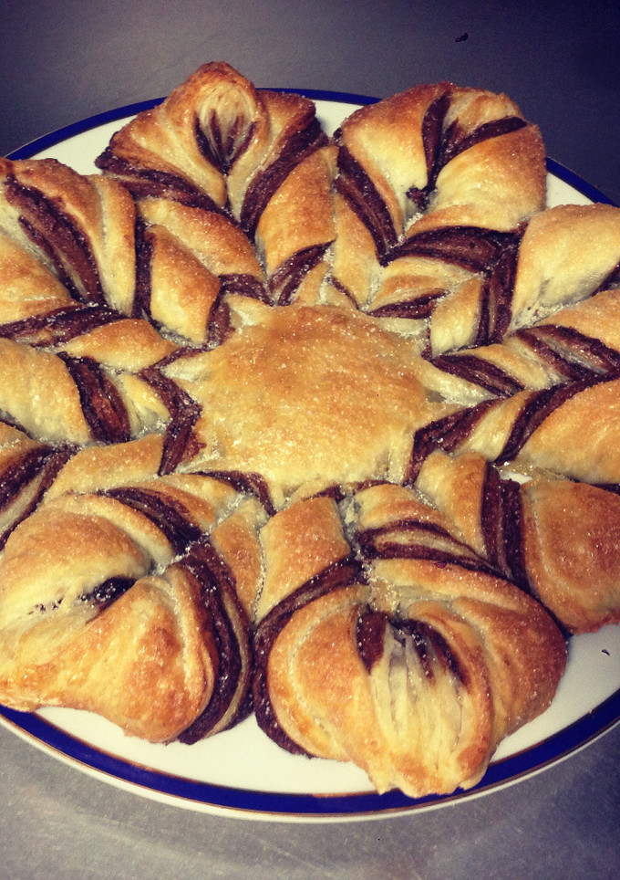 Una foto de Flor de Hojaldre y Nutella