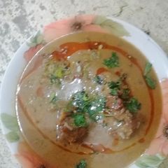 A picture of Mutton nehari in clay pot.