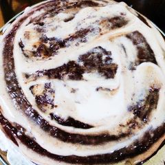 A picture of Coffee Mirror Cake.
