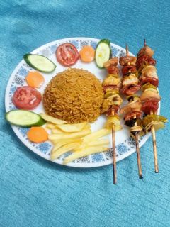 صورة لوصفة شيش طاووق ورز بسمتي لزوم الدايت ❤️
