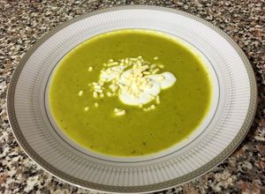Una foto de Crema de espárragos