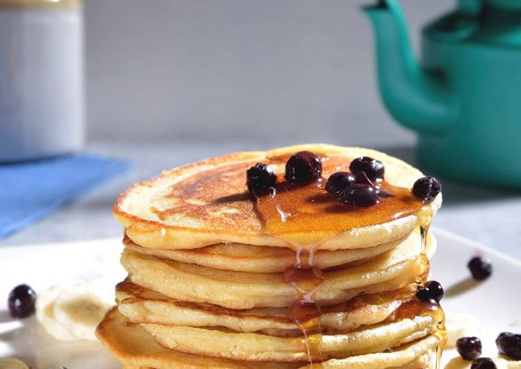 Recipe of Speedy Eggless pancakes. #cookclick