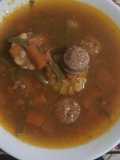 Sopa de nopalitos con elote
