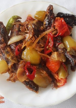 Foto resep #309.Ikan Asin Klothok Masak Asem Manis Pedas ala Emakku