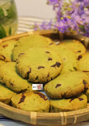 抹茶巧克力豆、蔓越莓餅乾 的食譜成品照片