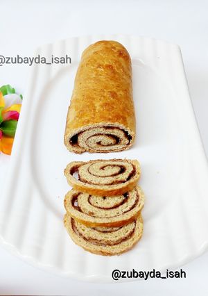 A picture of Cinnamon Roll Bread (baking without an oven!).