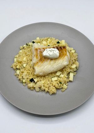 Une photo de Cabillaud et sa Semoule aux Courgettes