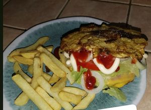 Una foto de Hamburguesa de patacón