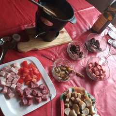 Una foto de Fondue de queso