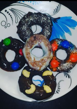 A picture of Eggless Donuts without Yeast.