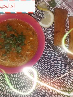صورة لوصفة شوربة فريك مع البوراك الله الله ريحة رمضان