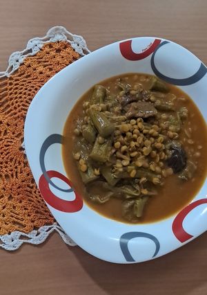 عکسی از دستور خورش قیمه بامیه😋