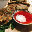 Tortillitas de kale y quinoa thai