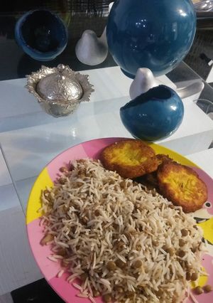 عکسی از دستور عدس پلو