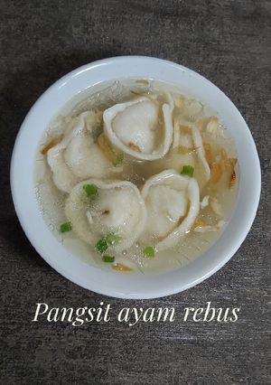Foto resep Pangsit ayam rebus
