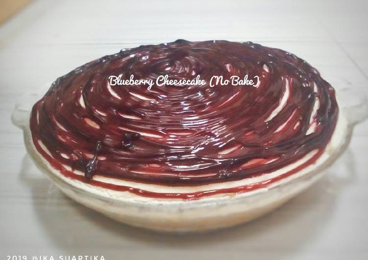 Bagaimana Menyiapkan 28. Cheesecake Blueberry (No bake, Eggless), Lezat