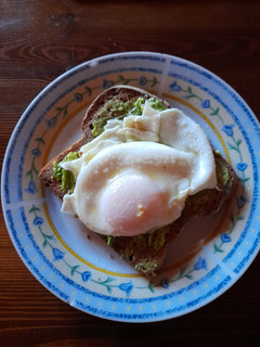A picture of Avocado Toast with Egg.