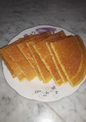 صورة لوصفة بان كيك بالسميد