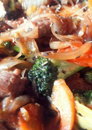 Foto resep Broccoli 'n Beef Teriyaki a la Bunbun Ninskie