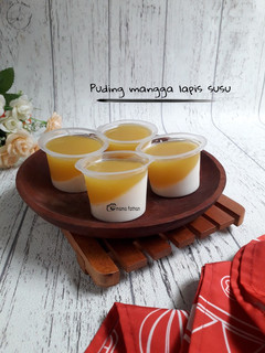 Foto resep Puding mangga lapis susu