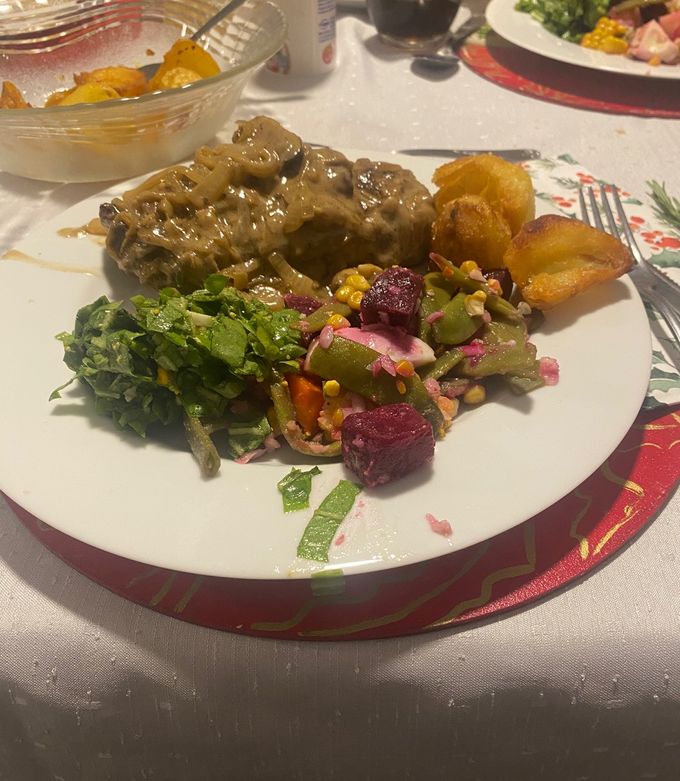 Una foto de Bife de Chorizo con Champiñones al Disco