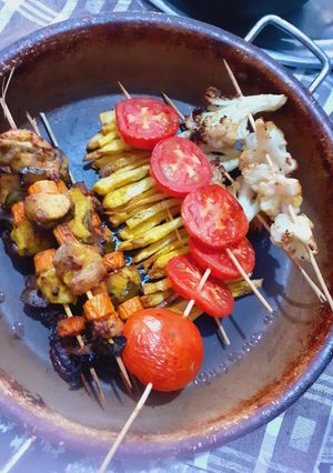 عکسی از دستور جوجه کباب با سرخکن