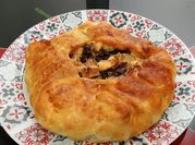 Una foto de hongos portobello en airfryer