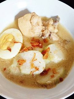 Foto resep Lontong opor ayam kuah putih