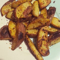 A picture of Pitato wedges#eid ke pakwan.