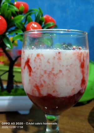 Foto resep Strawbery milk jam with jelly 👍