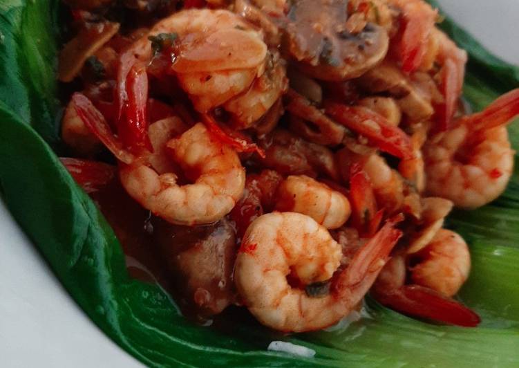 Tumis Udang Pokcoy