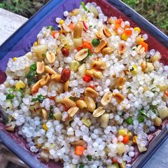 Sabudana khichda A picture of Sabudana khichda.