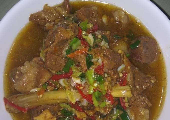 Gongso koyor daging kambing